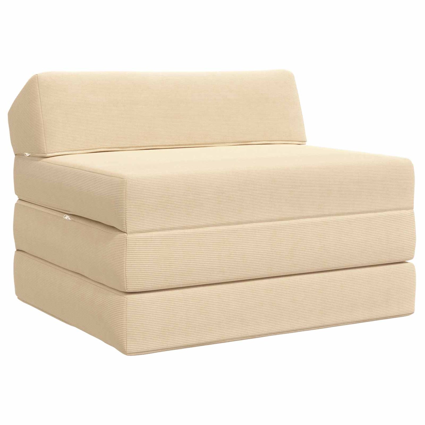 Klappsofa Bett Creme 200 x 70 x 10 cm Cordstoff