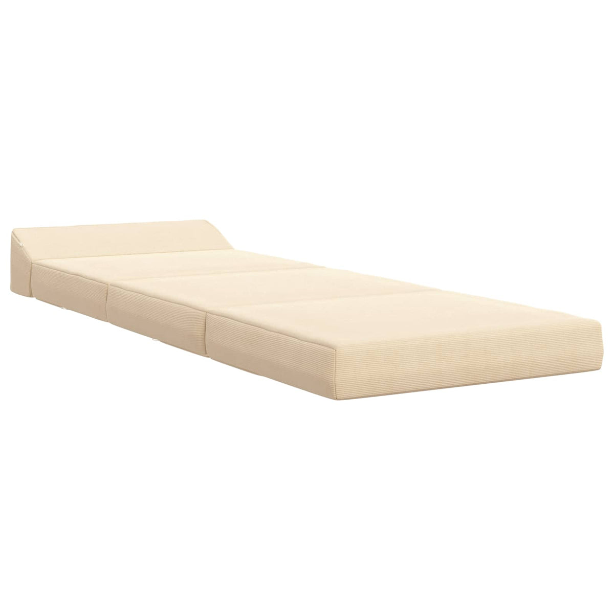 Klappsofa Bett Creme 200 x 70 x 10 cm Cordstoff