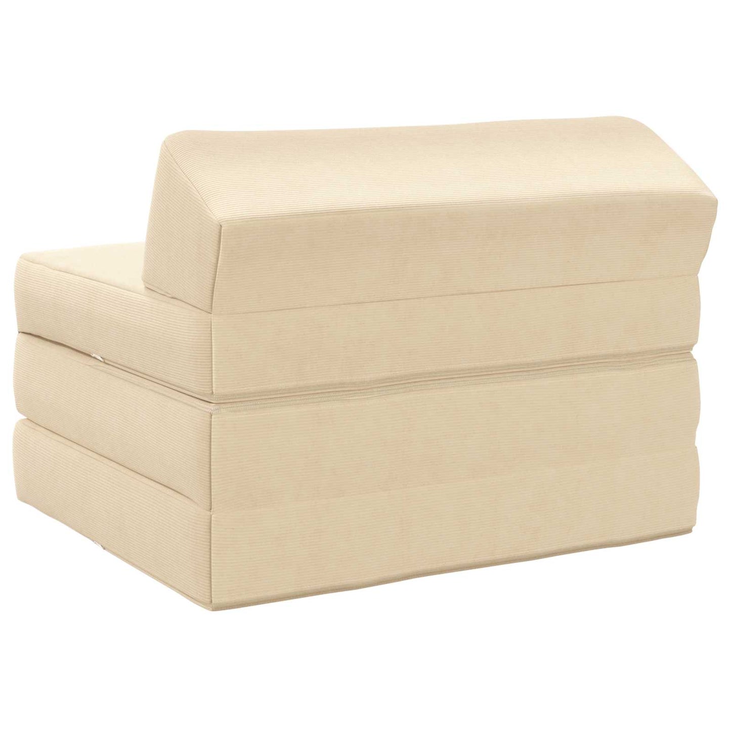 Klappsofa Bett Creme 200 x 70 x 10 cm Cordstoff