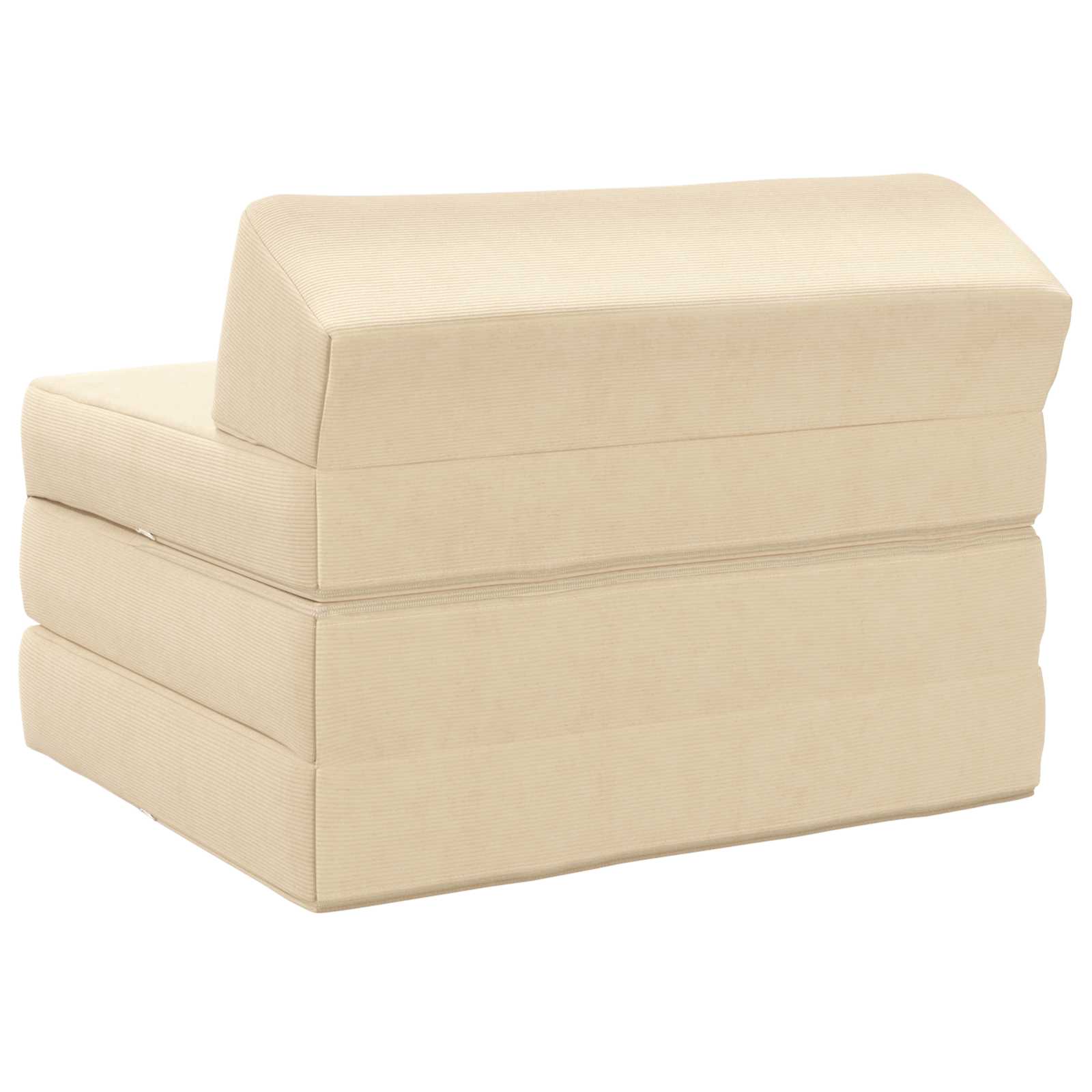 Klappsofa Bett Creme 200 x 70 x 10 cm Cordstoff