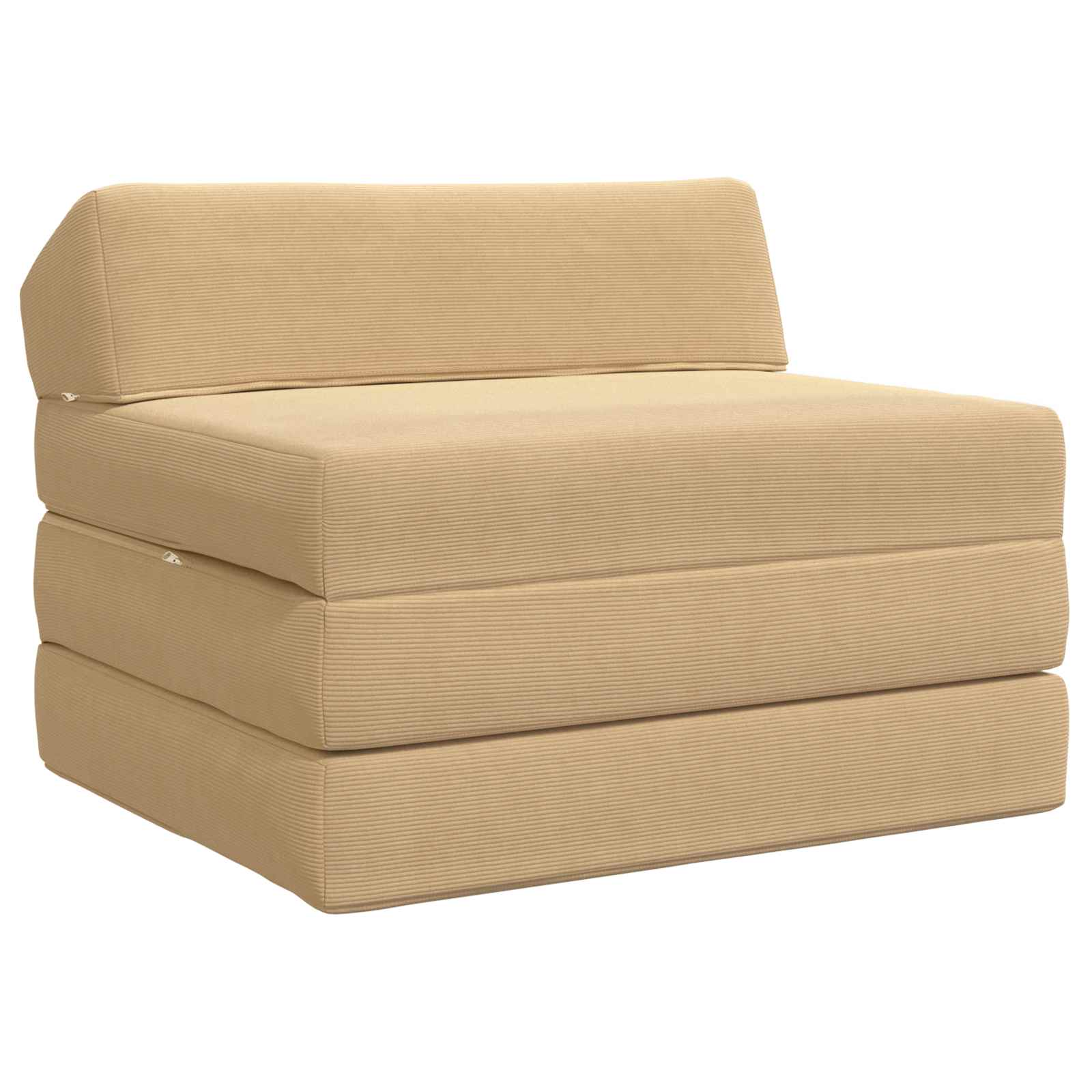 Klappsofa Bett Hellgrün-Grau 200 x 70 x 10 cm Cordstoff