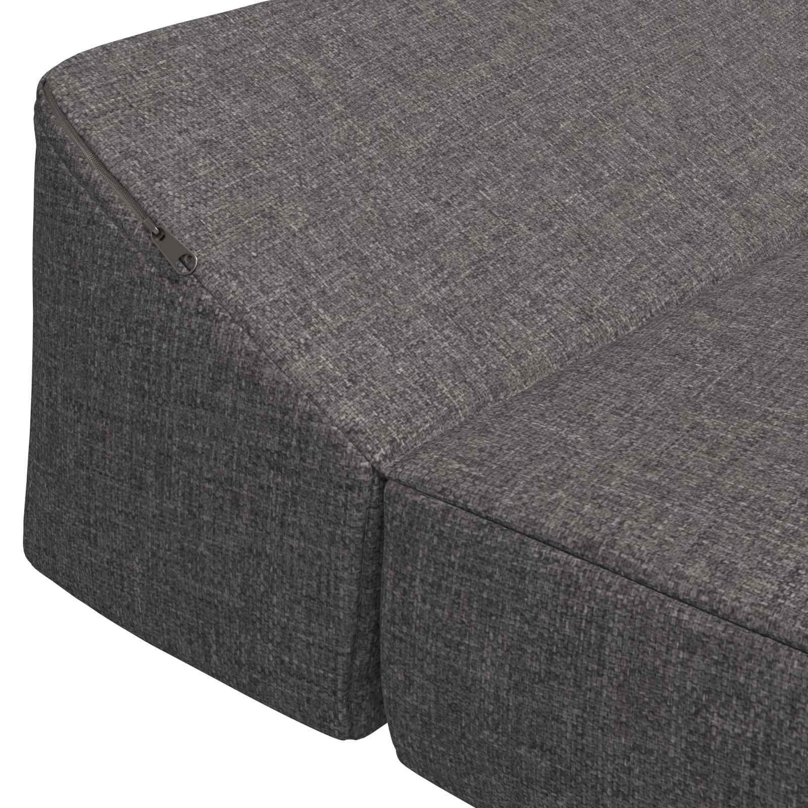Klappsofa Bett Hellgrau 120 x 60 x 49 cm Stoff