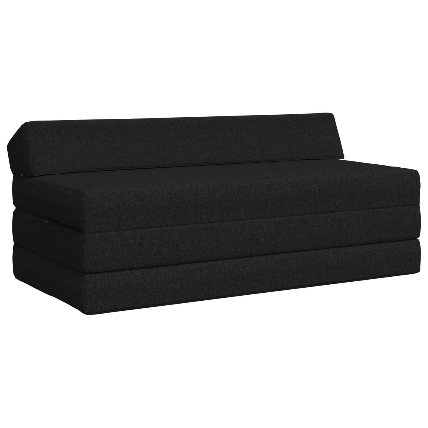 Klappsofa Bett Schwarz 120 x 60 x 49 cm Stoff