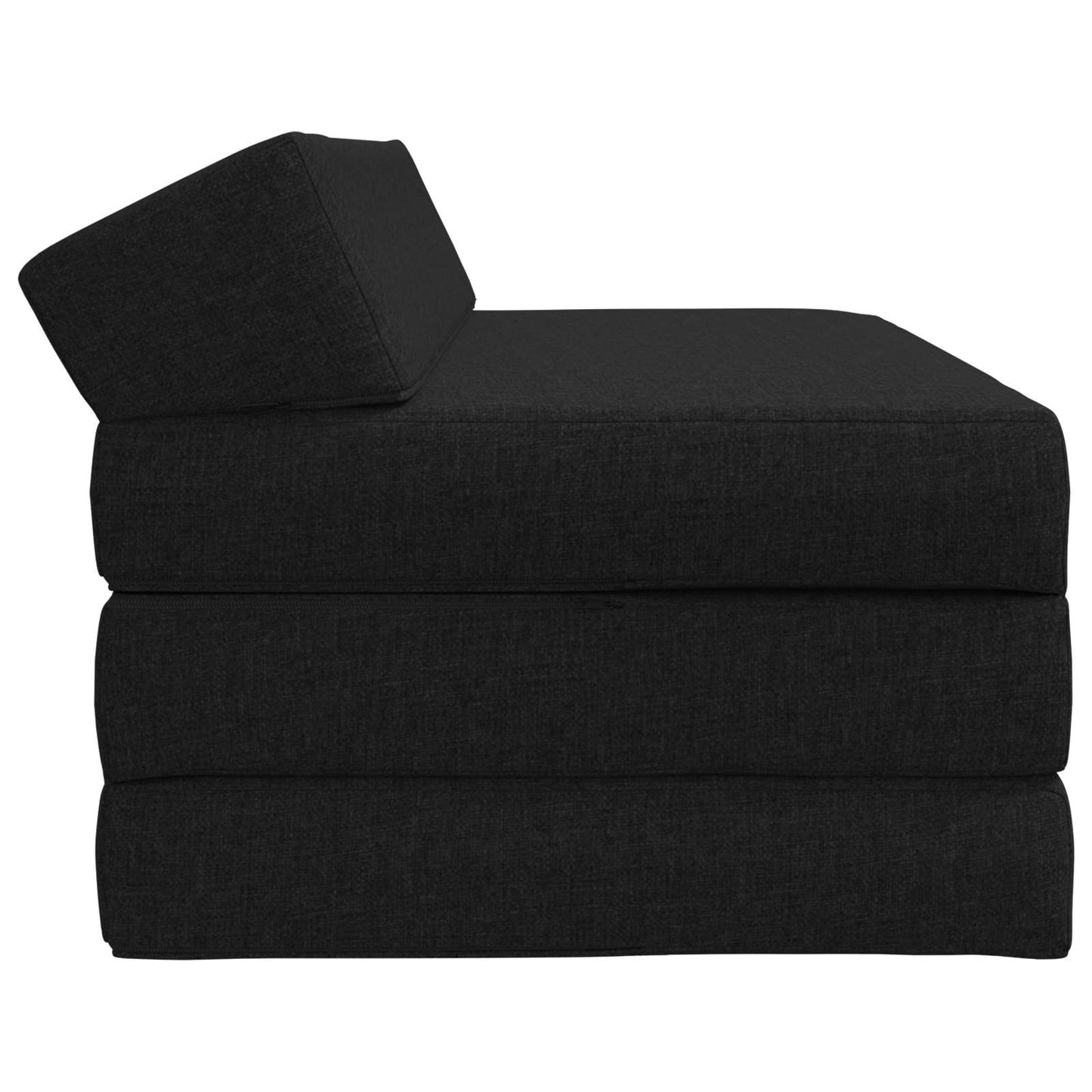 Klappsofa Bett Schwarz 120 x 60 x 49 cm Stoff