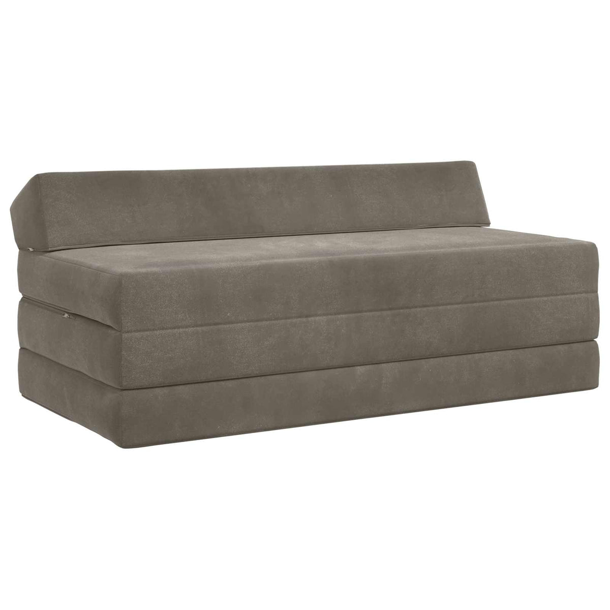 Klappsofa Bett Hellgrau 120 x 60 x 49 cm Stoff