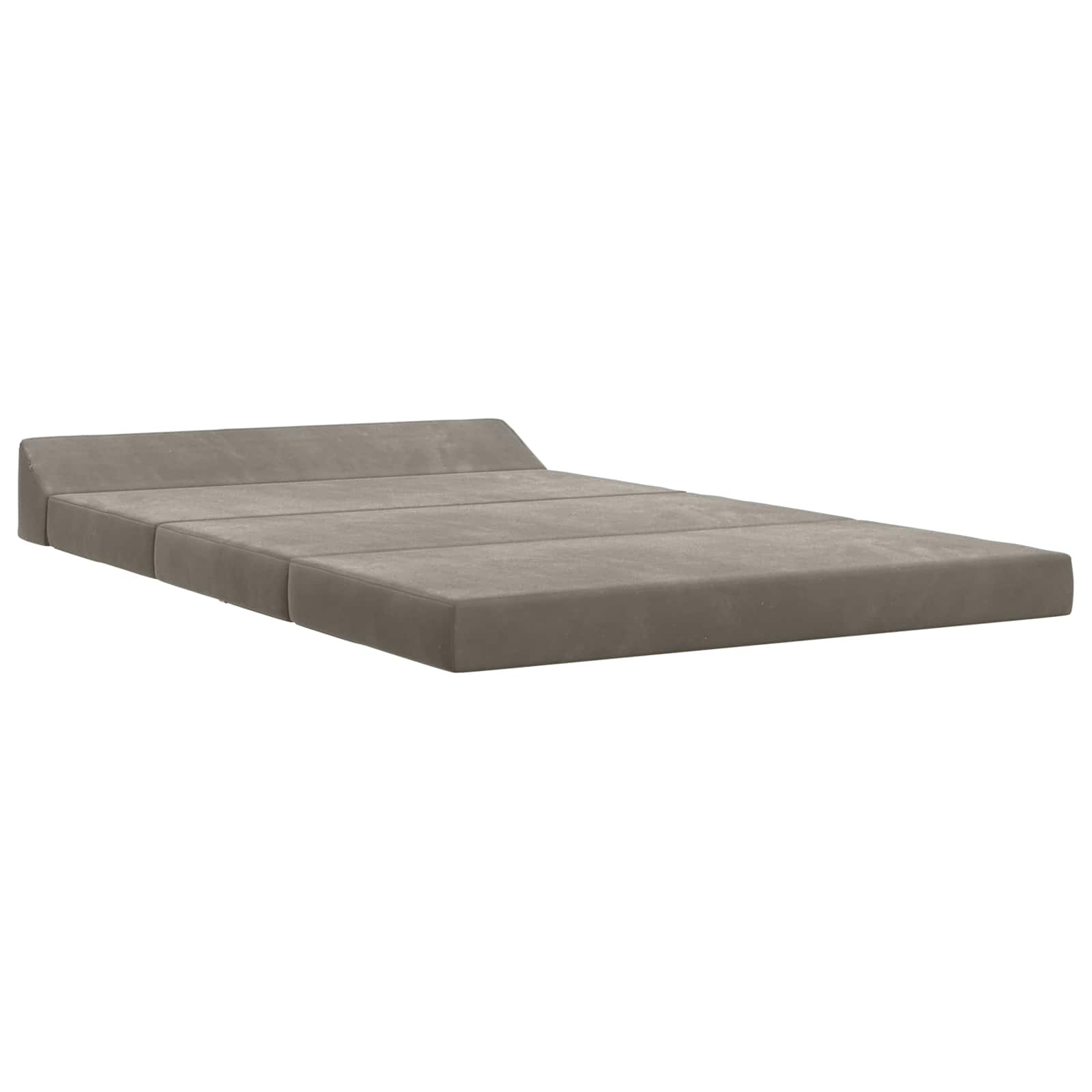 Klappsofa Bett Hellgrau 120 x 60 x 49 cm Stoff