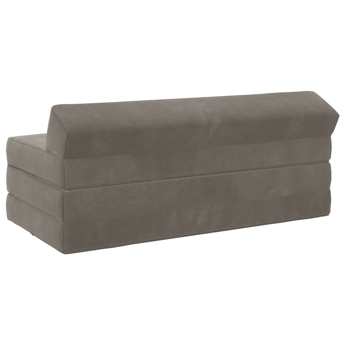Klappsofa Bett Hellgrau 120 x 60 x 49 cm Stoff