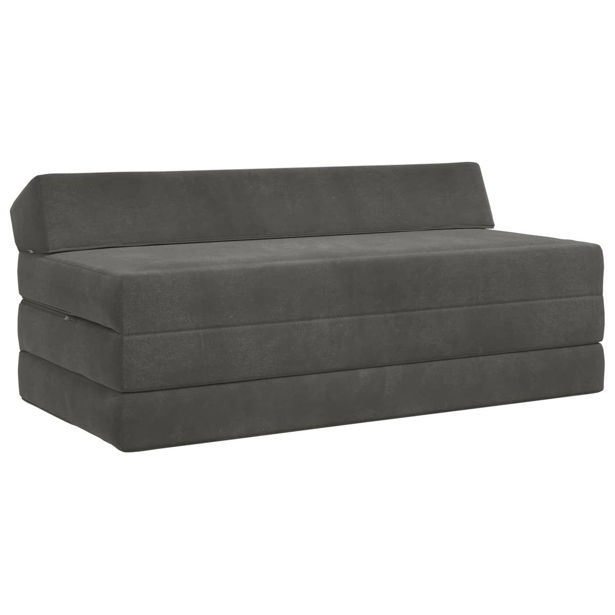 Klappsofa Bett Dunkelgrau 120 x 60 x 49 cm Stoff