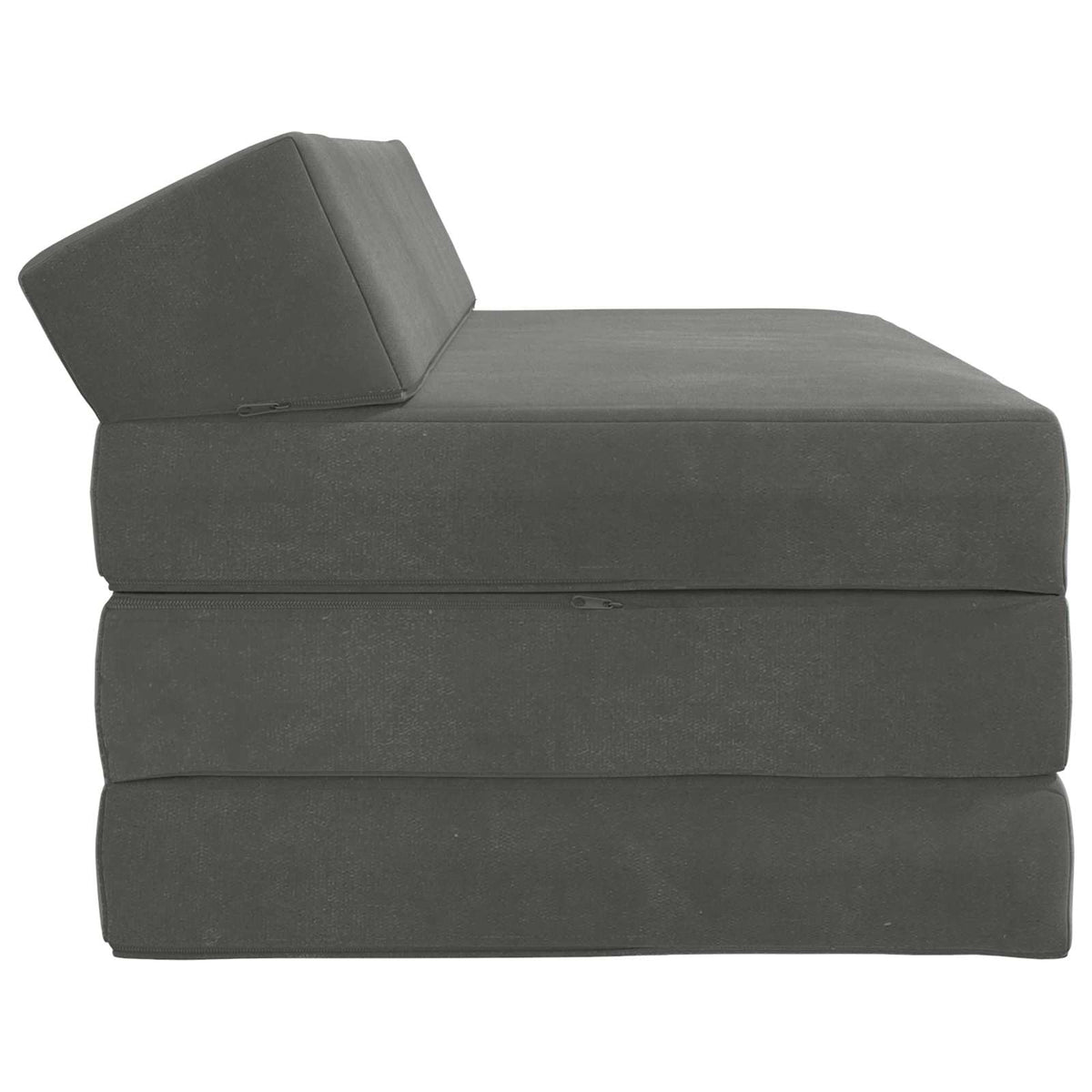 Klappsofa Bett Dunkelgrau 120 x 60 x 49 cm Stoff