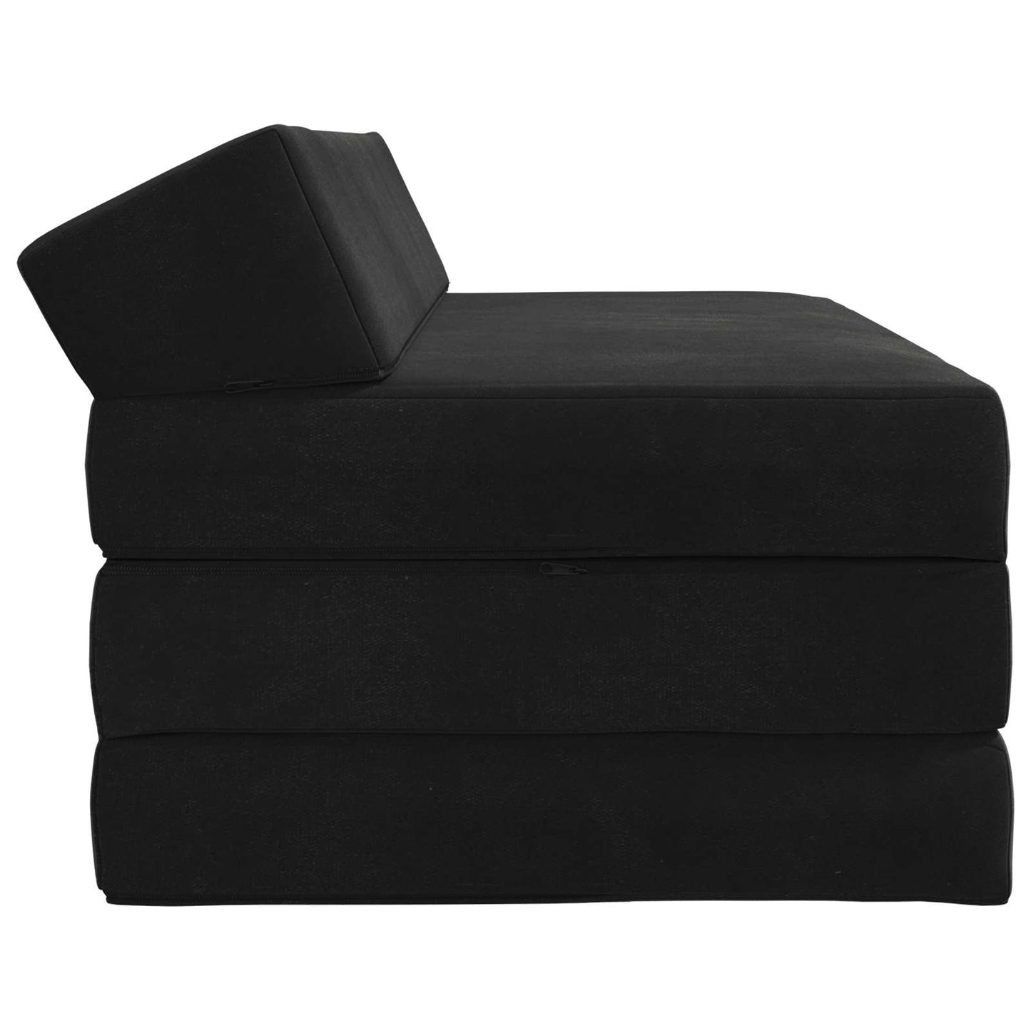 Klappsofa Bett Schwarz 120 x 60 x 49 cm Stoff