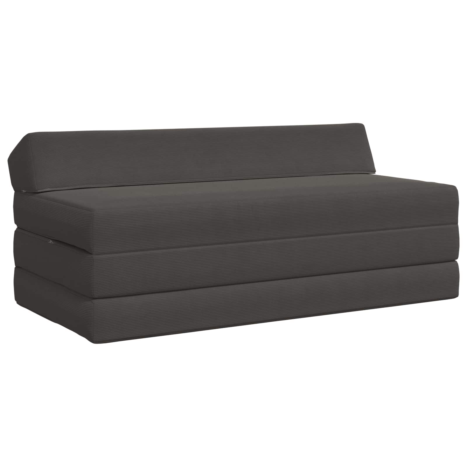 Klappsofa Bett Dunkelgrau 120 x 60 x 49 cm Stoff