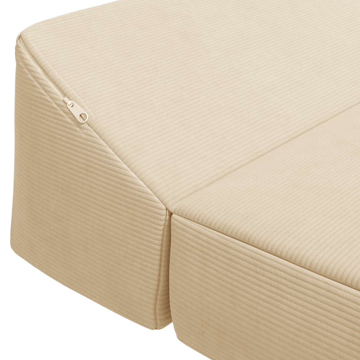 Klappsofa Bett Creme 120 x 60 x 49 cm Stoff