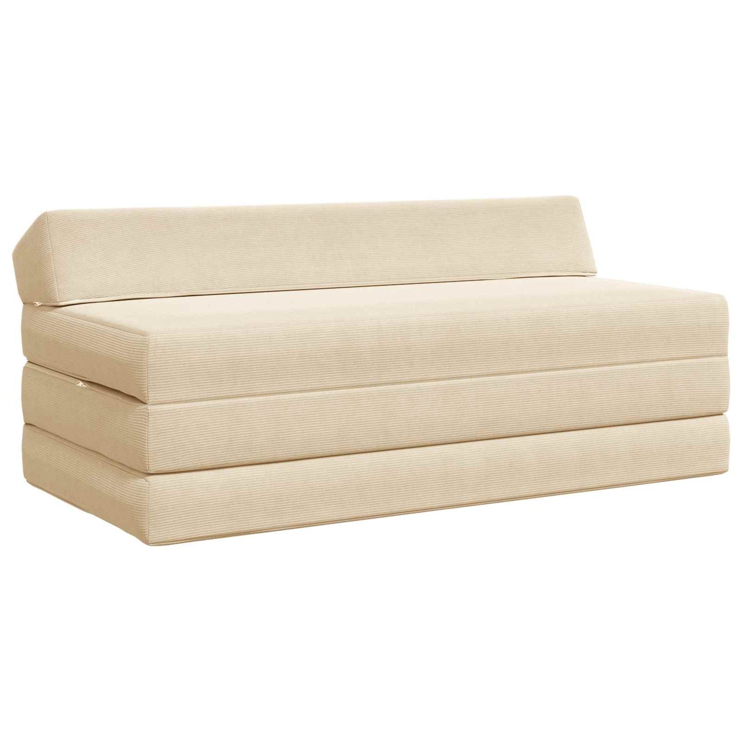 Klappsofa Bett Creme 120 x 60 x 49 cm Stoff