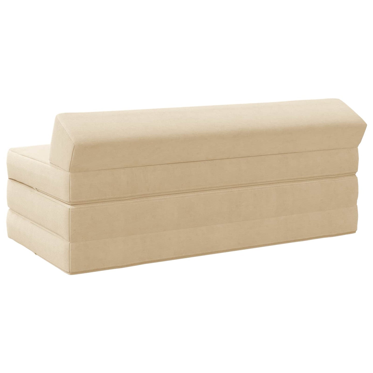 Klappsofa Bett Creme 120 x 60 x 49 cm Stoff