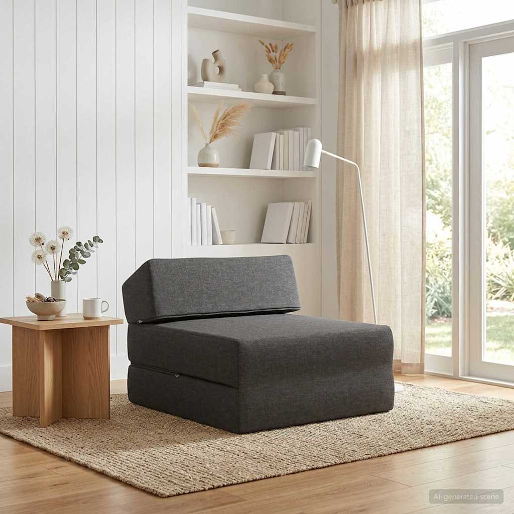 Klappsofa Bett Dunkelgrau 60 x 70 x 41 cm Stoff