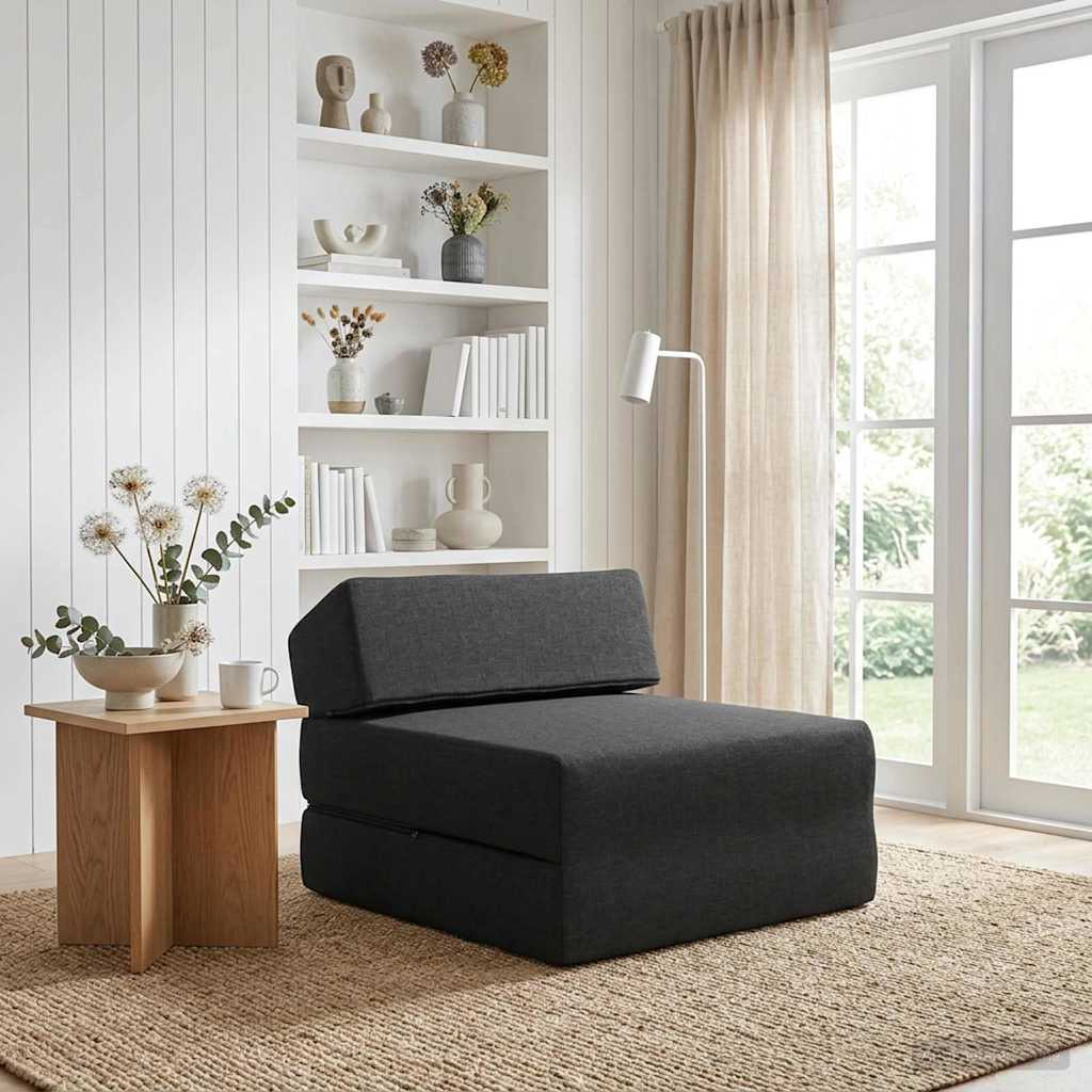 Klappsofa Bett Schwarz 60 x 70 x 41 cm Stoff