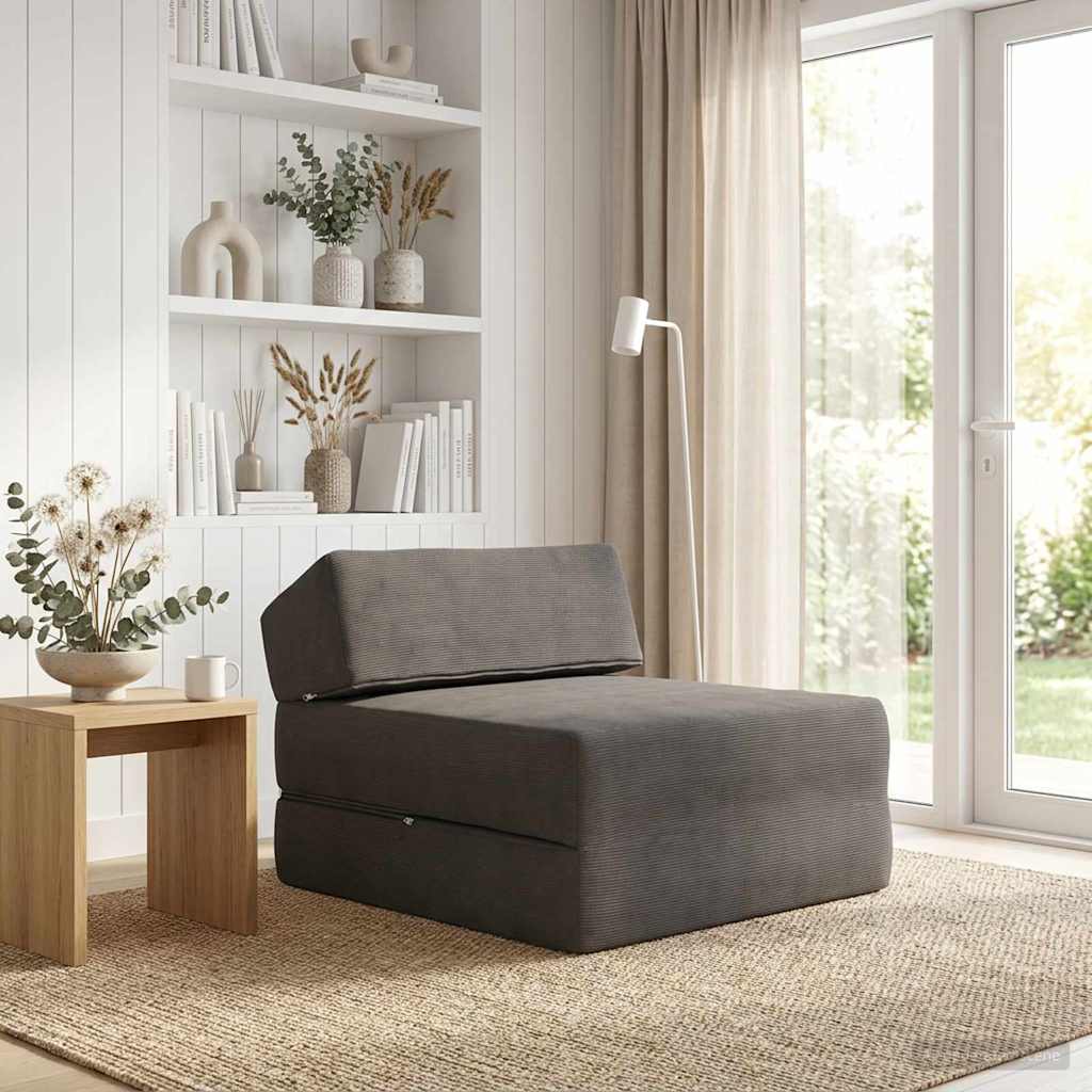 Klappsofa Bett Dunkelgrau 60 x 70 x 41 cm Stoff