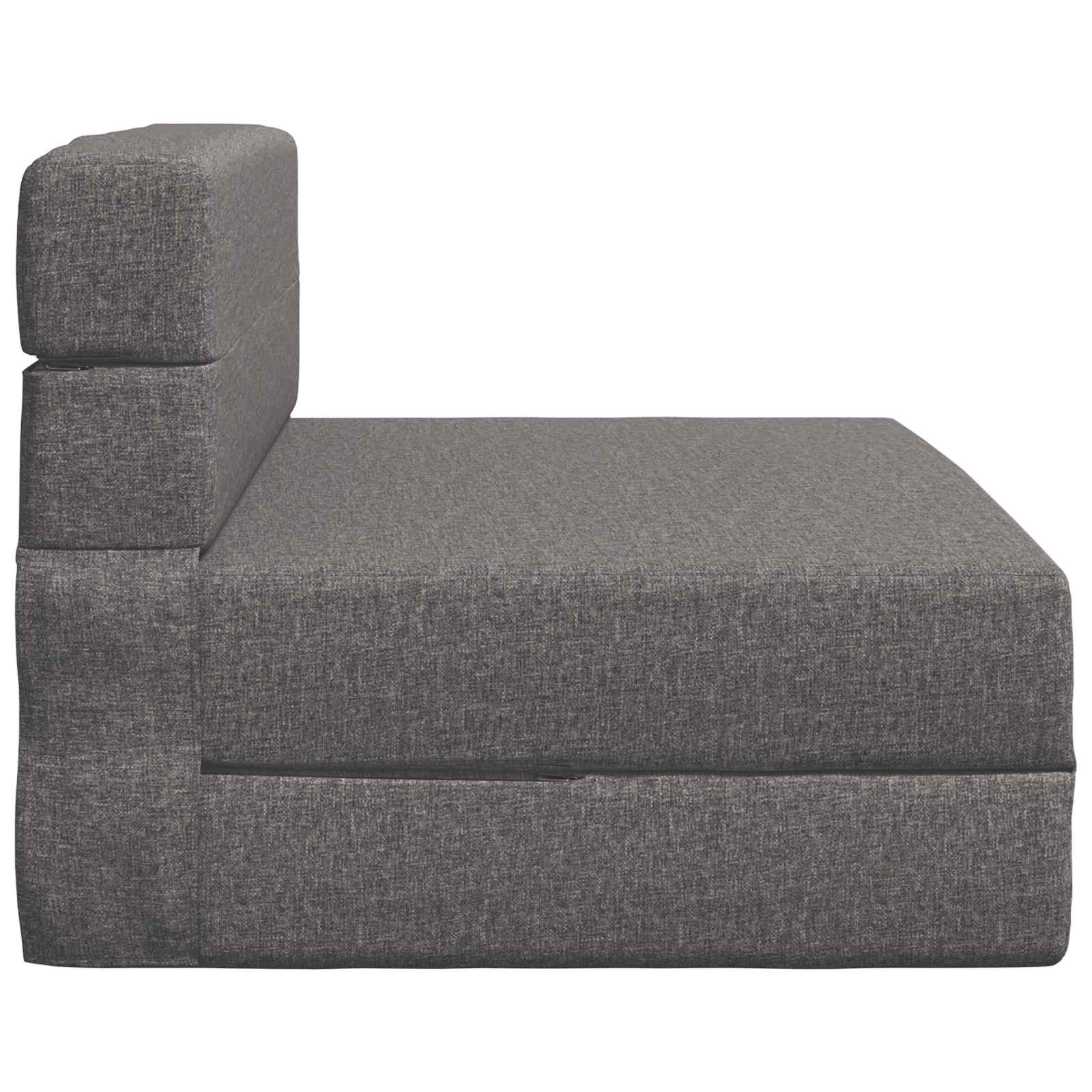 Klappsofa Bett Hellgrau 70 x 72 x 60 cm Stoff