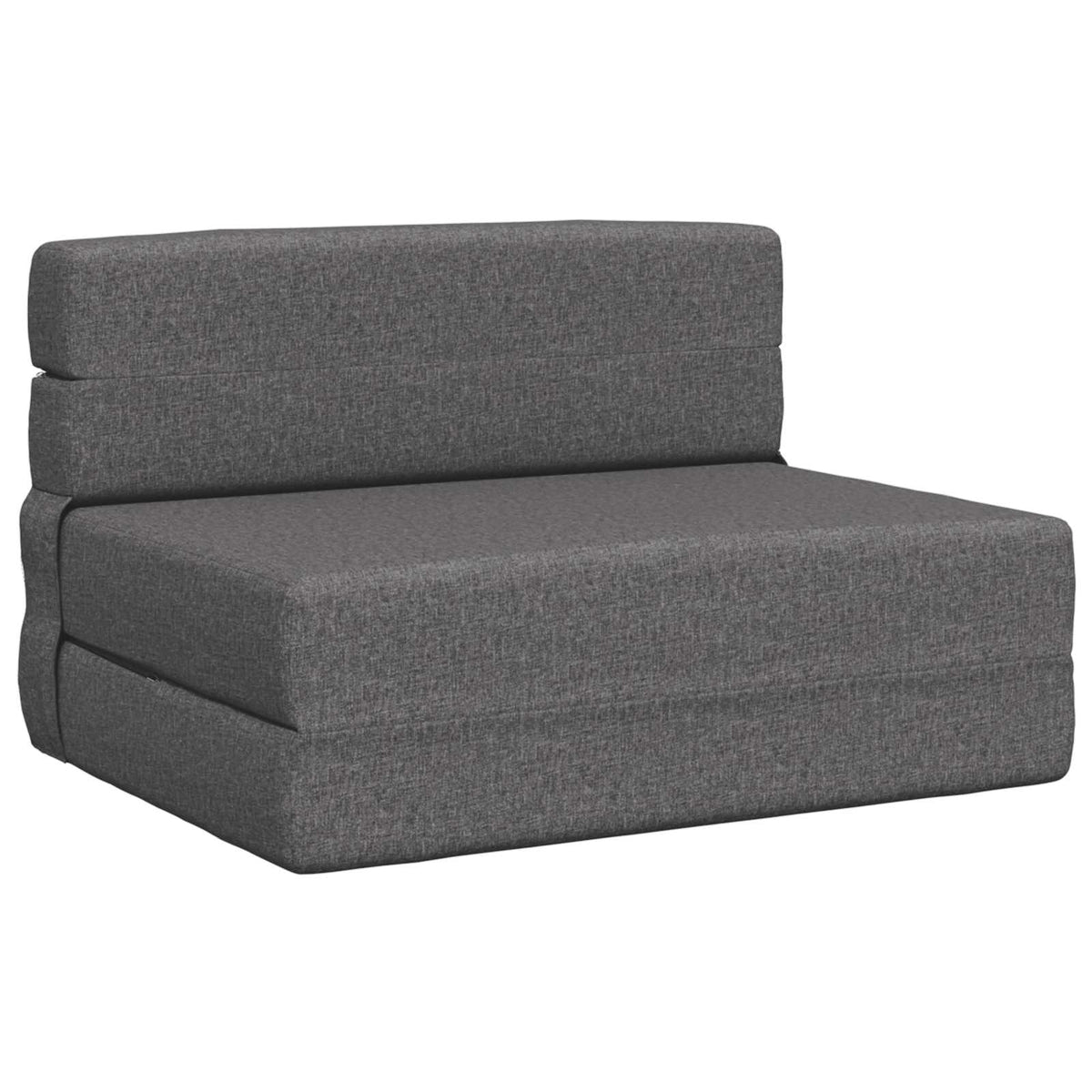 Klappsofa Bett Hellgrau 100 x 80 x 60 cm Stoff