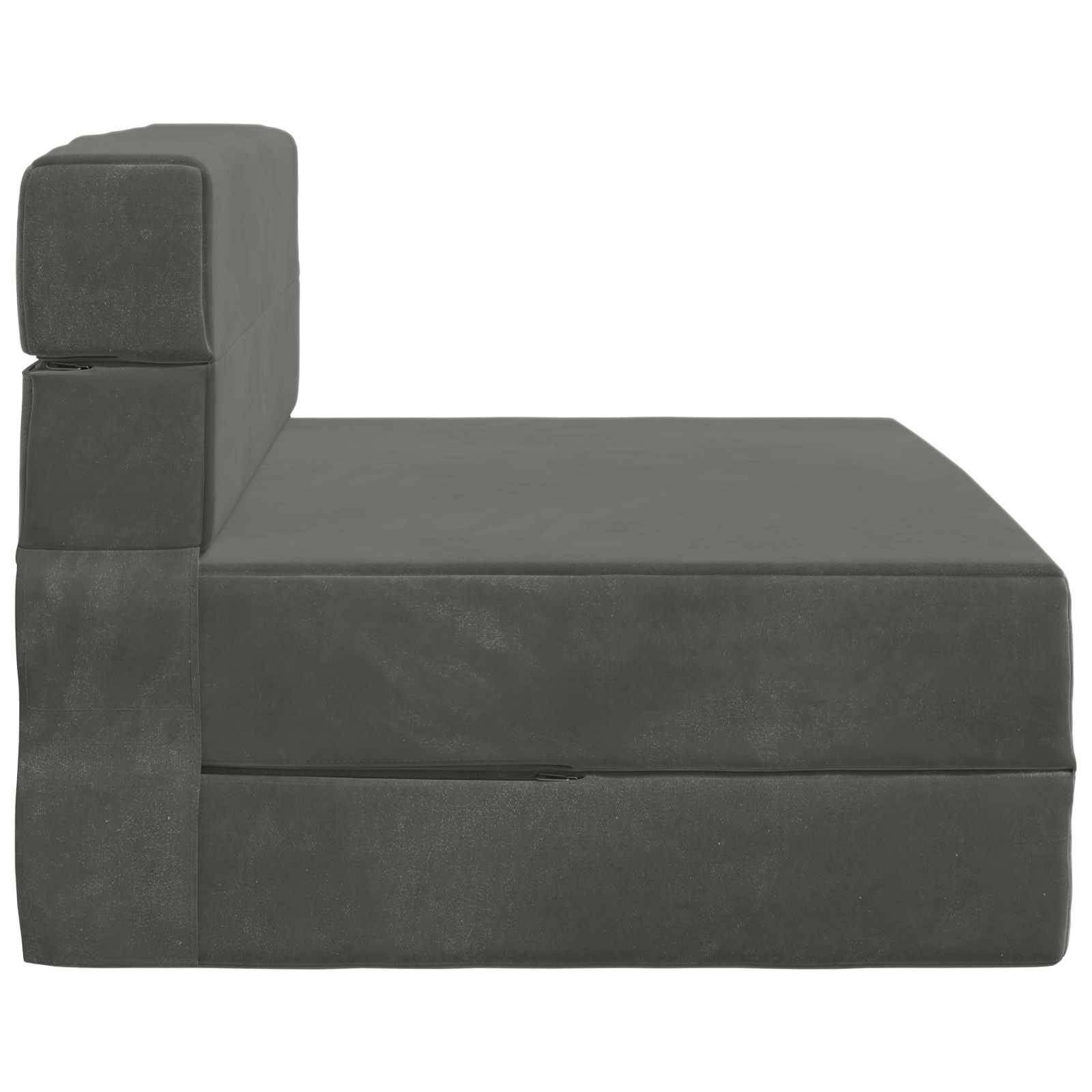 Klappsofa Bett Dunkelgrau 100 x 80 x 60 cm Stoff