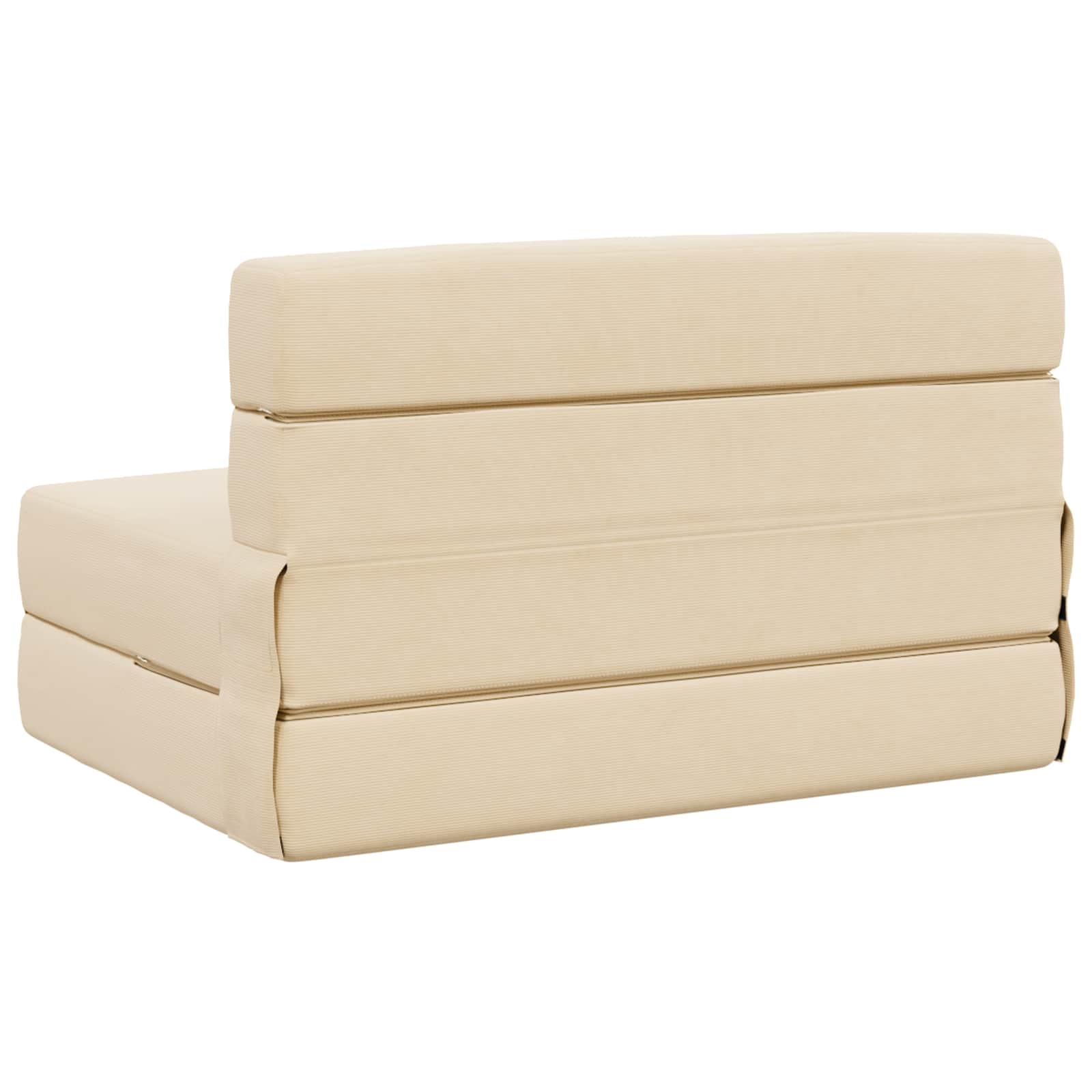 Klappsofa Bett Creme 100 x 80 x 60 cm Stoff
