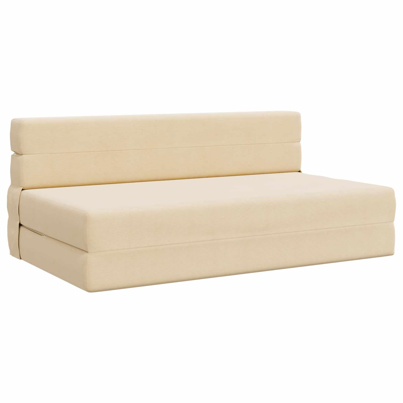 Klappsofa Bett Creme 152 x 86,5 x 60 cm Stoff