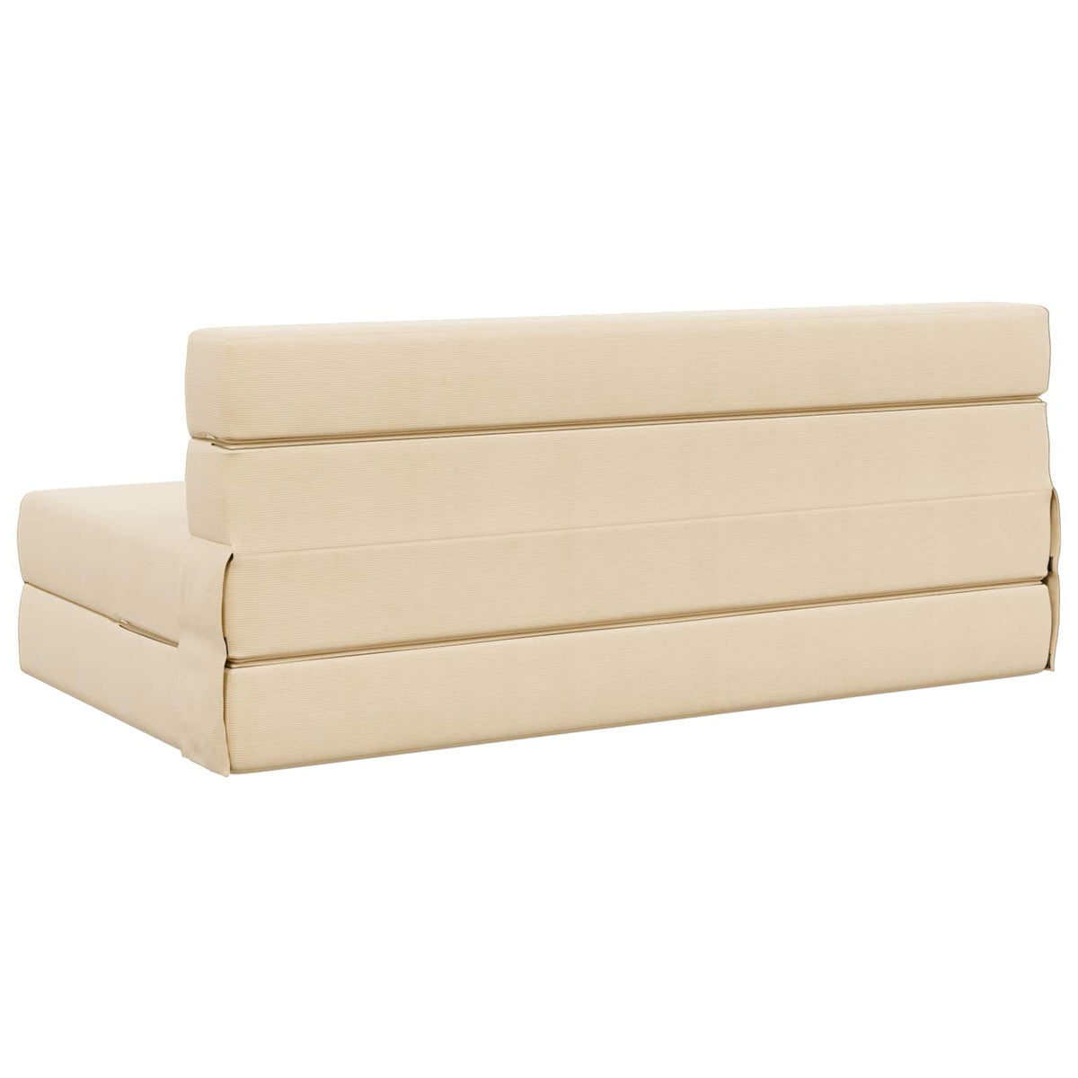 Klappsofa Bett Creme 152 x 86,5 x 60 cm Stoff