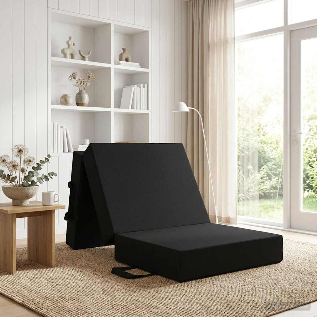 Klappsofa Bett 75 x 63 x 45 cm Schwarz