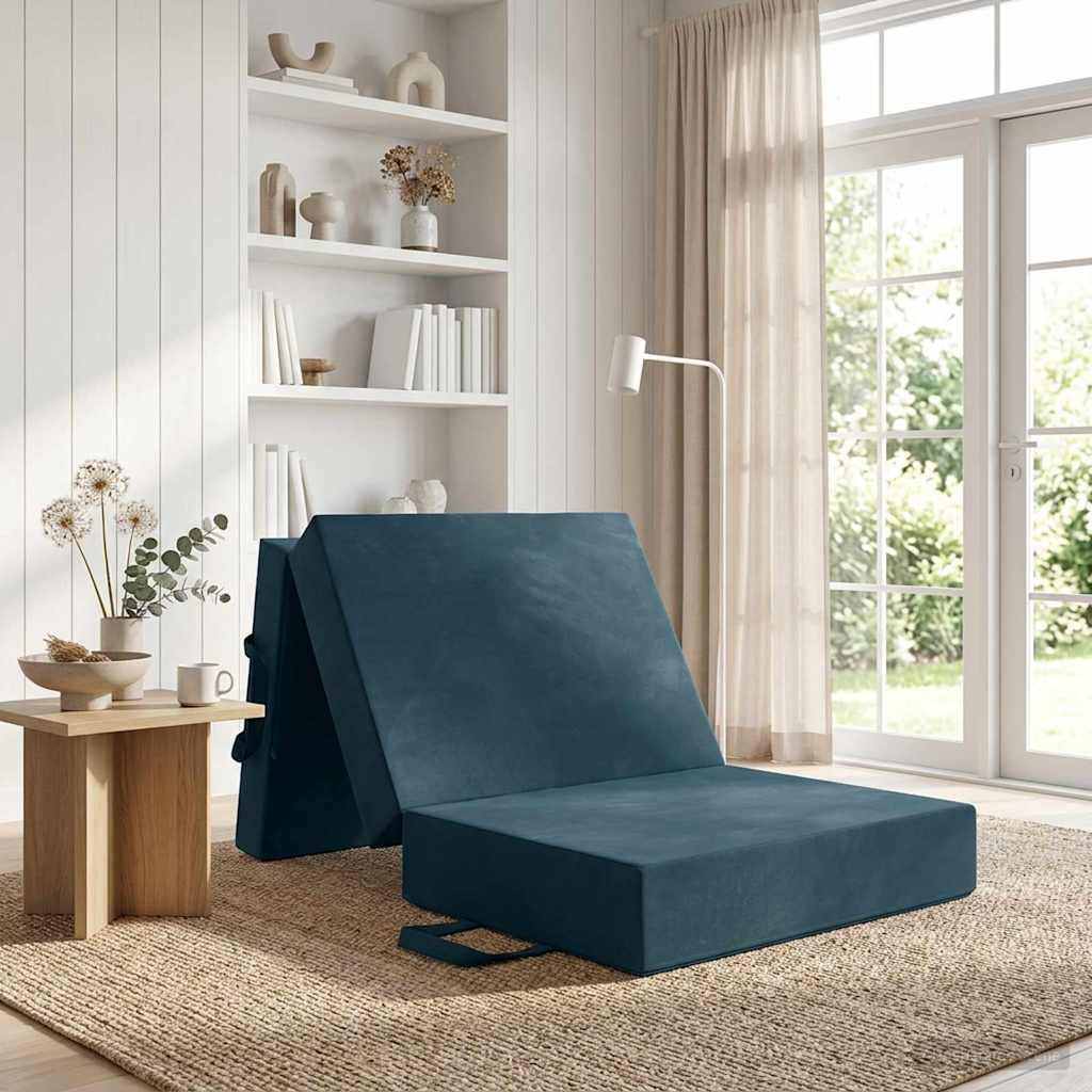 Klappsofa Bett 75 x 63 x 45 cm Blau