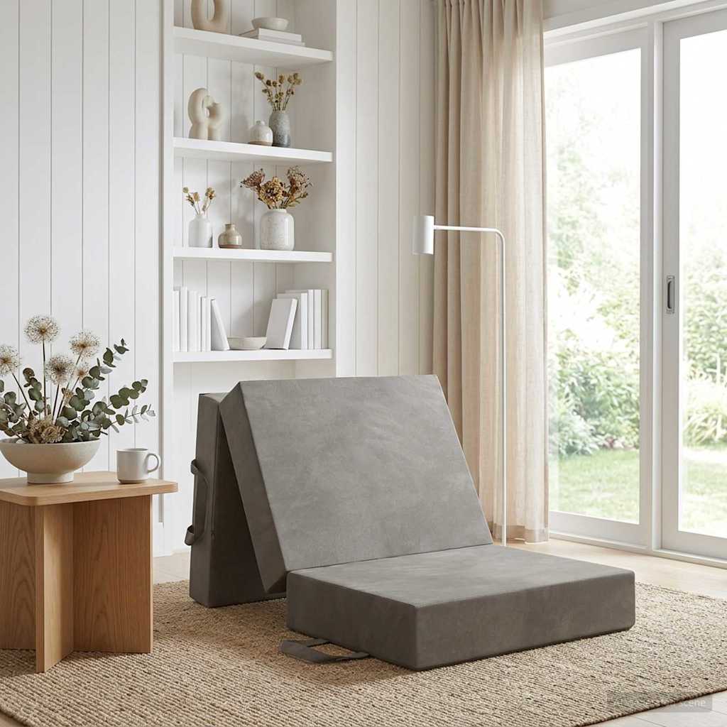 Klappsofa Bett 75 x 67 x 45 cm Hellgrau