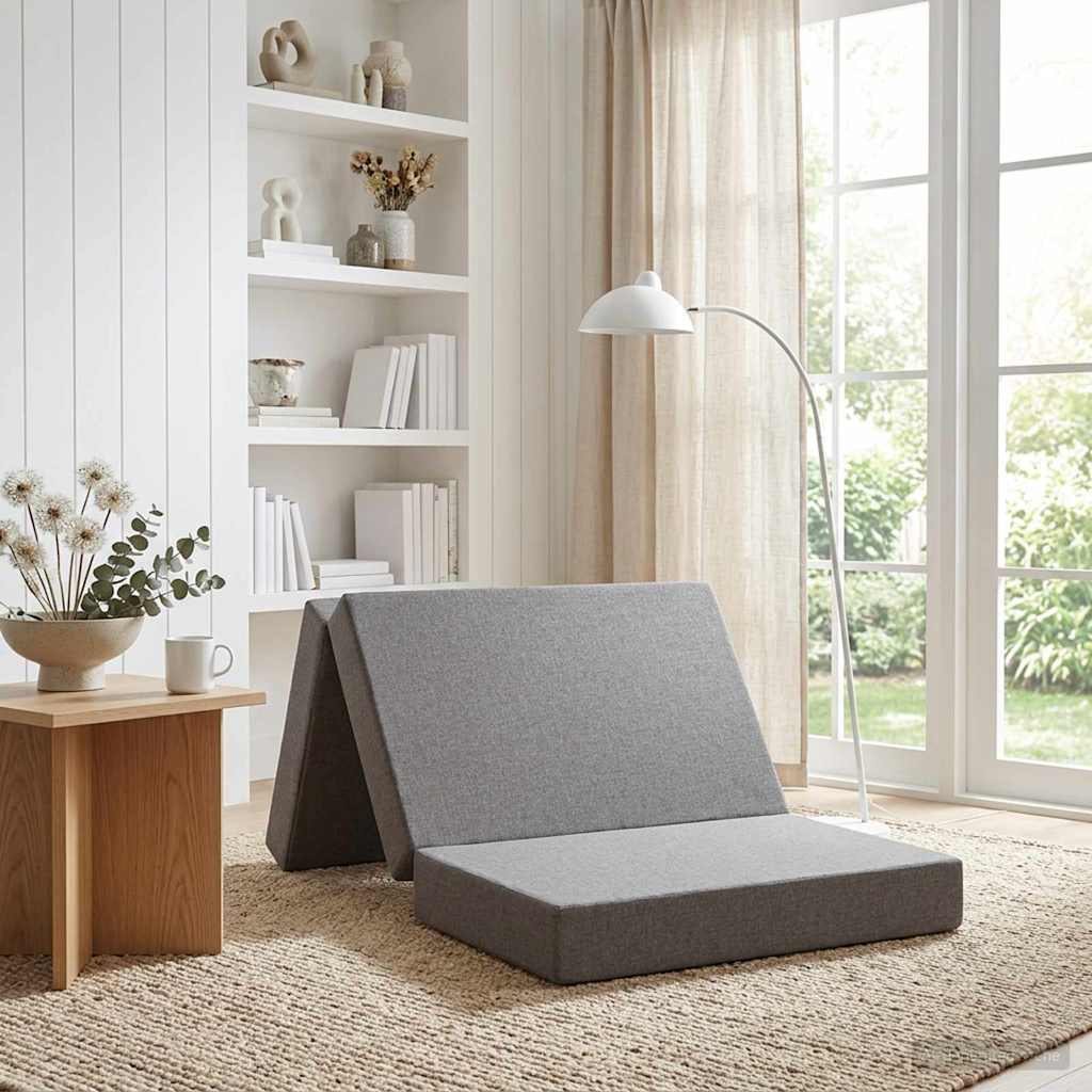 Klappsofa Bett 80 x 67 x 45 cm Hellgrau