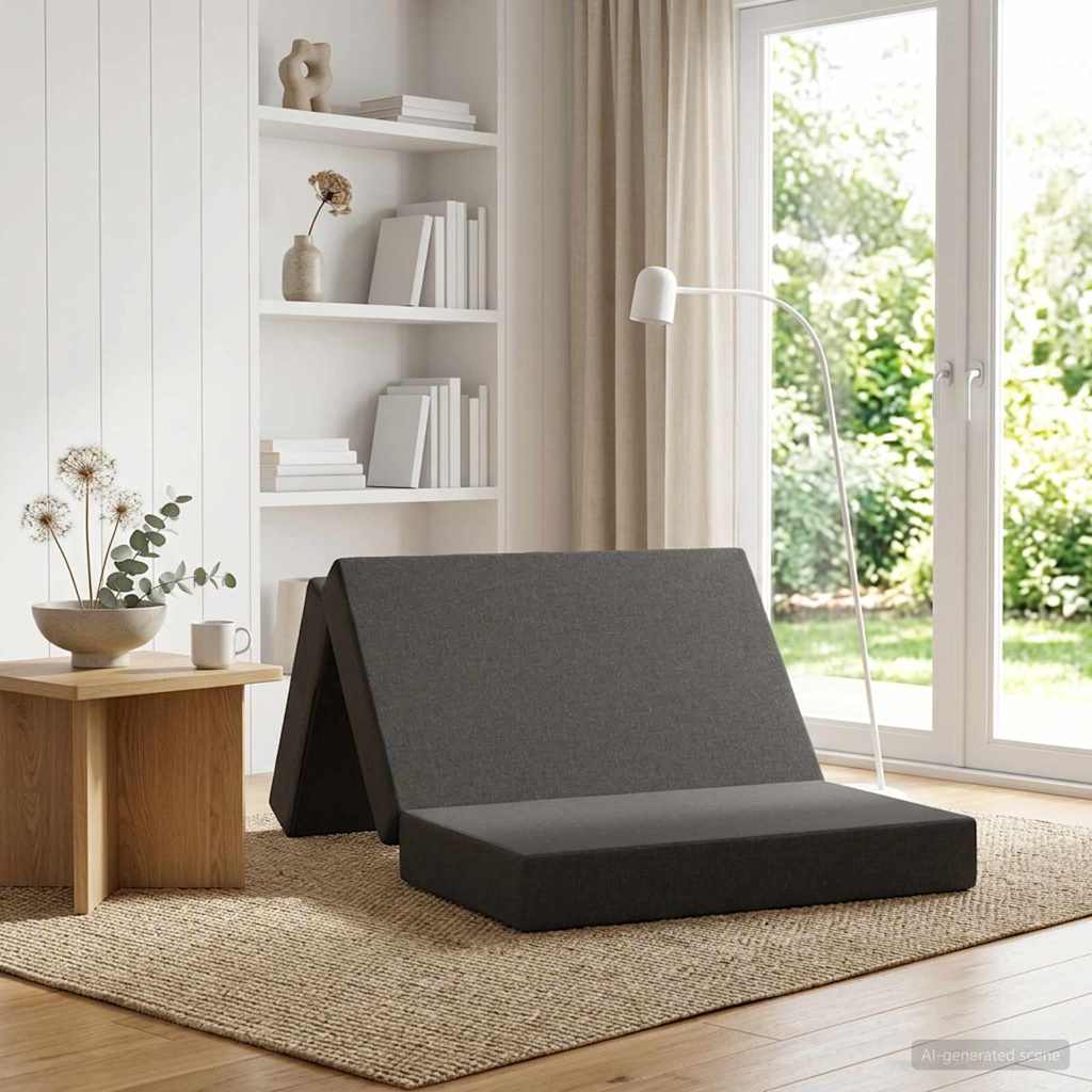 Klappsofa Bett 80 x 67 x 45 cm Dunkelgrau