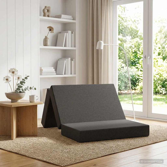 Klappsofa Bett 90 x 67 x 45 cm Dunkelgrau