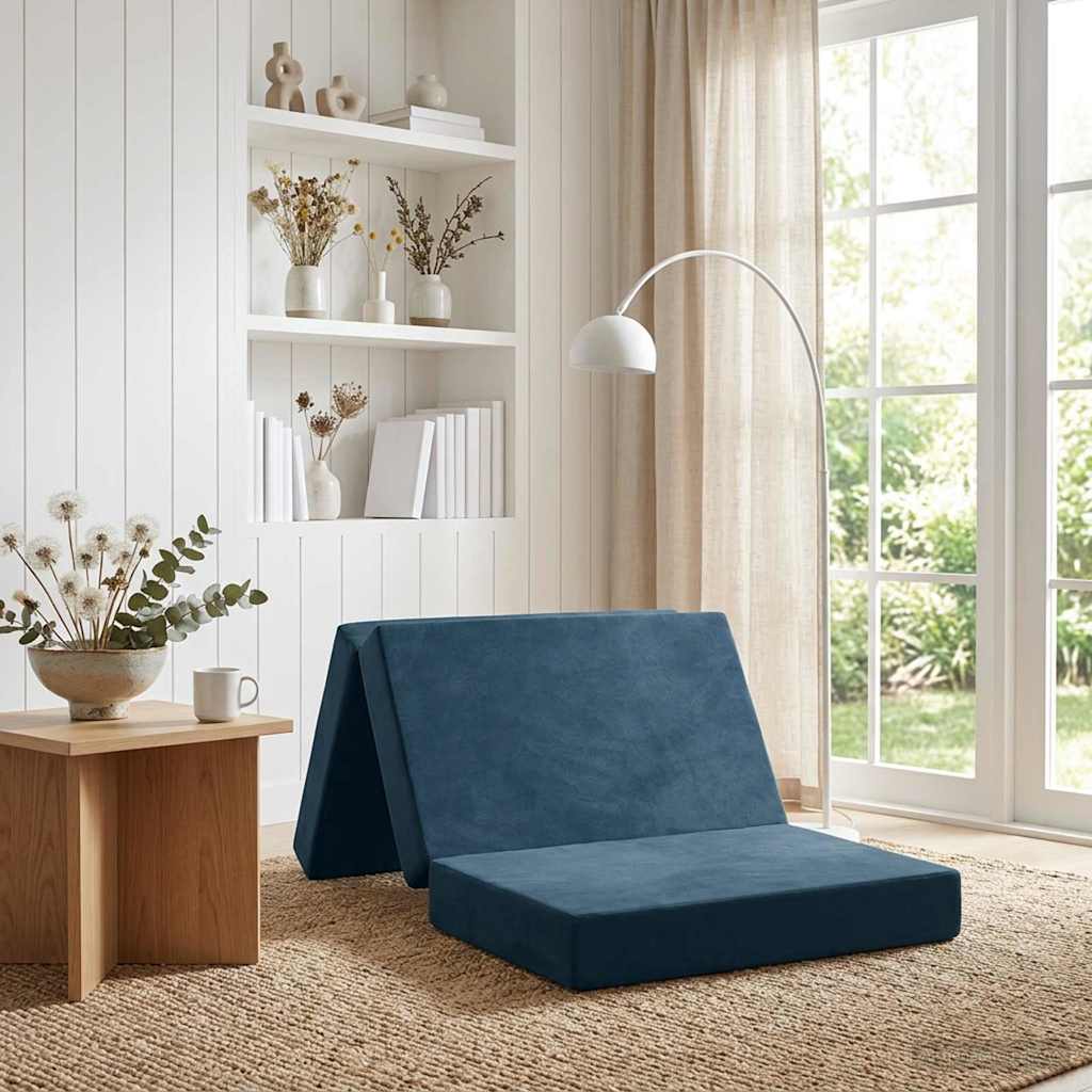 Klappsofa Bett 90 x 67 x 45 cm Blau