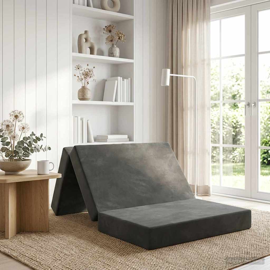 Klappsofa Bett 80 x 67 x 45 cm Dunkelgrau