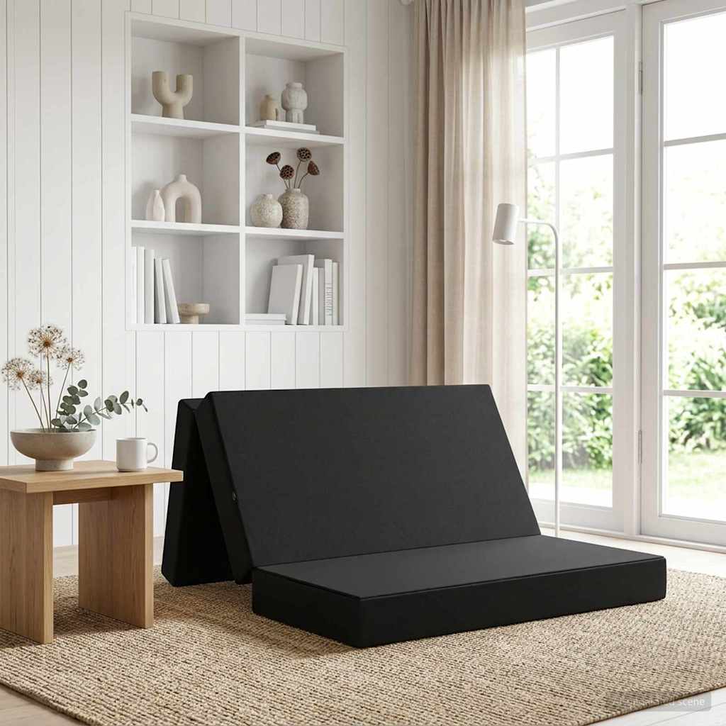 Klappsofa Bett 120 x 67 x 45 cm Schwarz