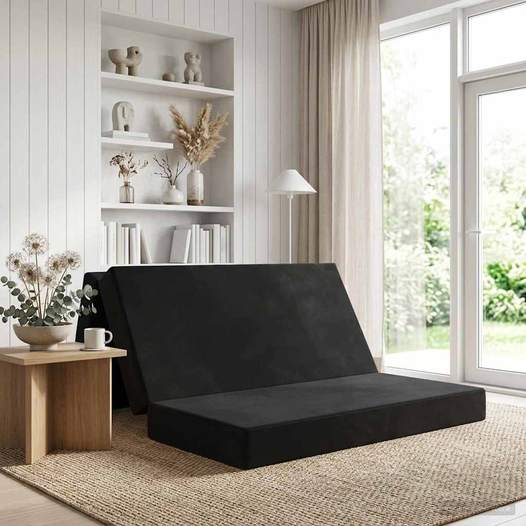 Klappsofa Bett 140 x 67 x 45 cm Schwarz