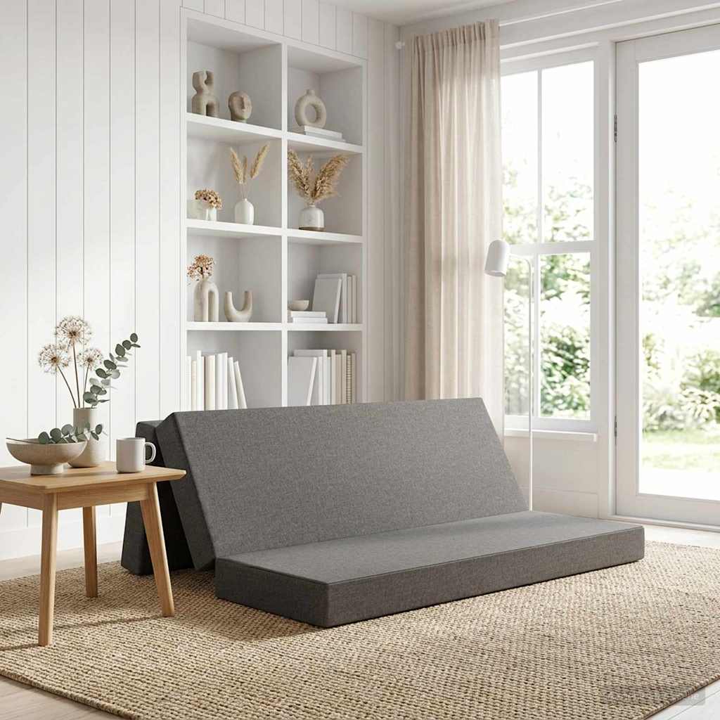 Klappsofa Bett 200 x 67 x 45 cm Hellgrau