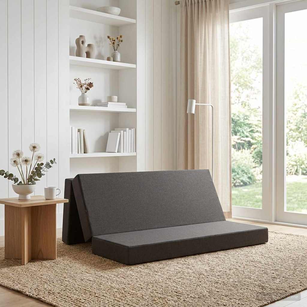 Klappsofa Bett 180 x 67 x 45 cm Dunkelgrau