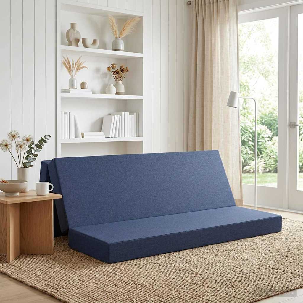 Klappsofa Bett 200 x 67 x 45 cm Blau