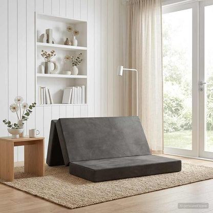 Klappsofa Bett 180 x 67 x 45 cm Hellgrau