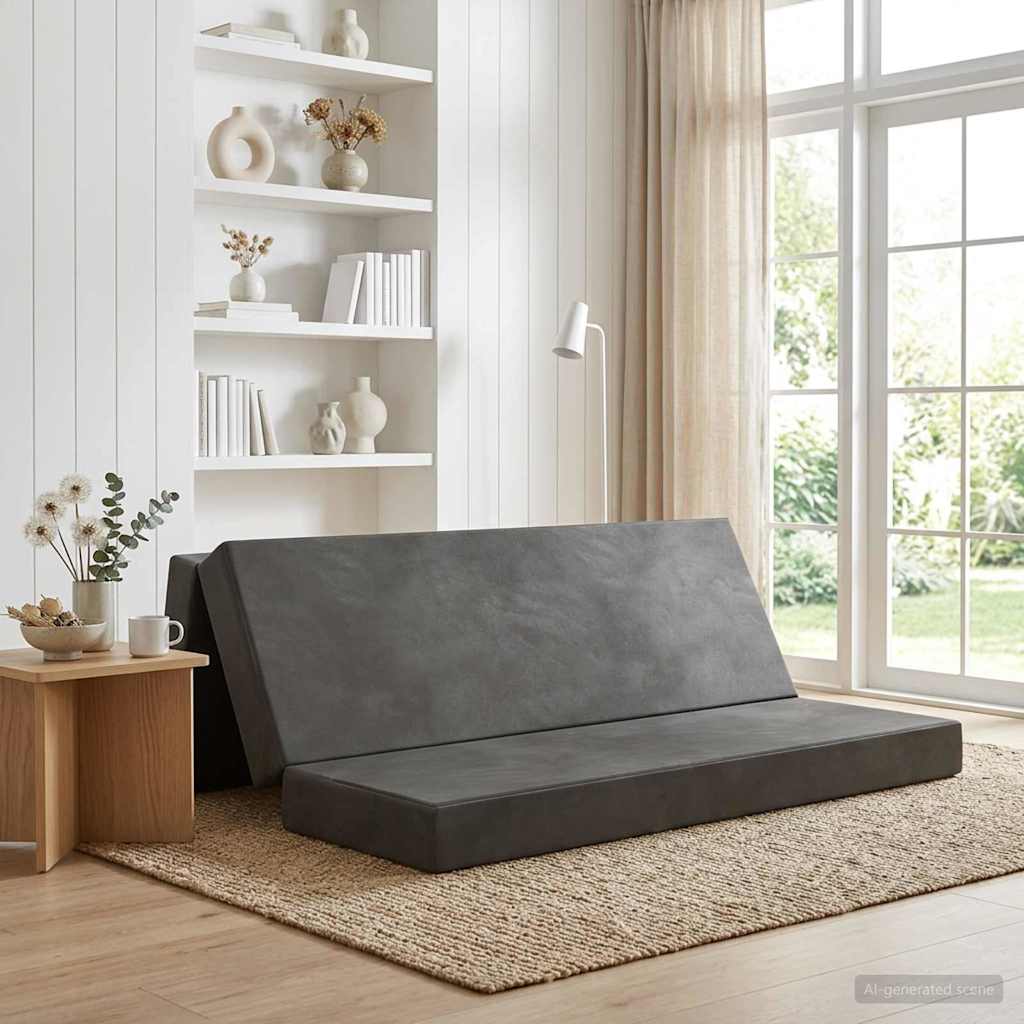 Klappsofa Bett 200 x 67 x 45 cm Dunkelgrau