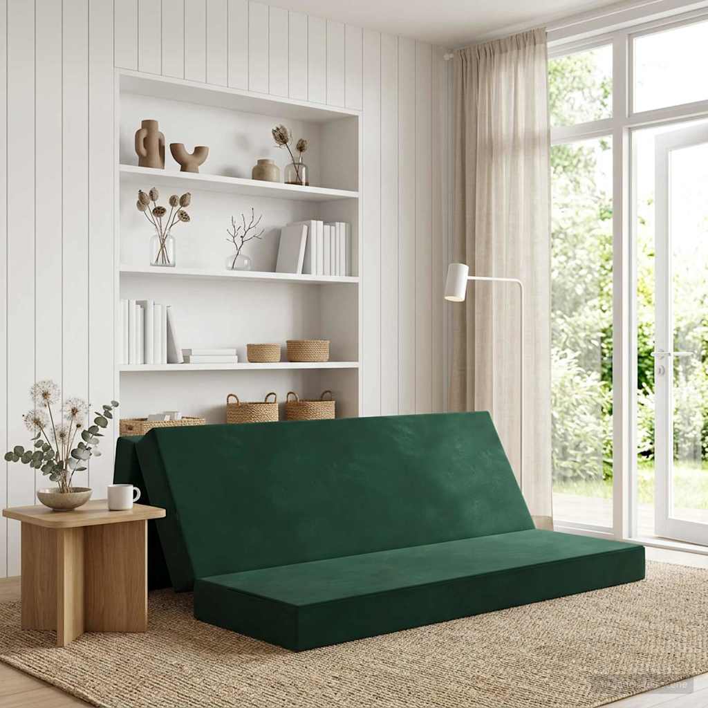 Klappsofa Bett 200 x 67 x 45 cm Dunkelgrün