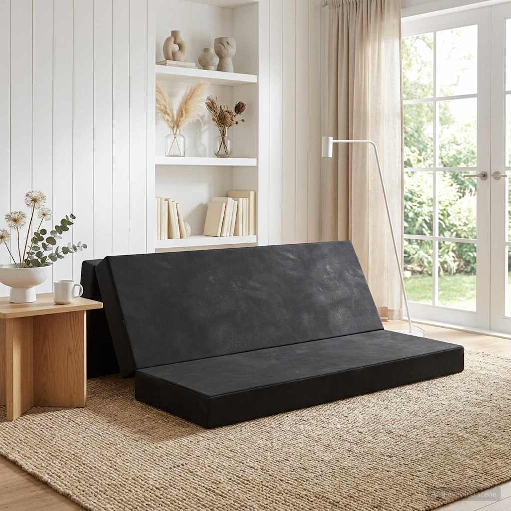 Klappsofa Bett 180 x 67 x 45 cm Schwarz