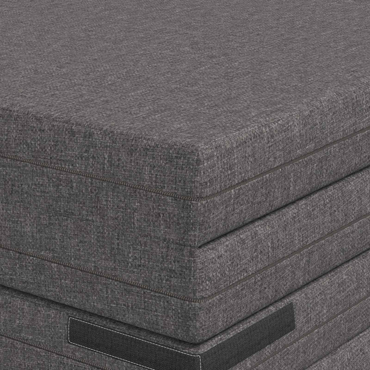 Klappsofa Bett 140 x 67 x 15 cm Hellgrau