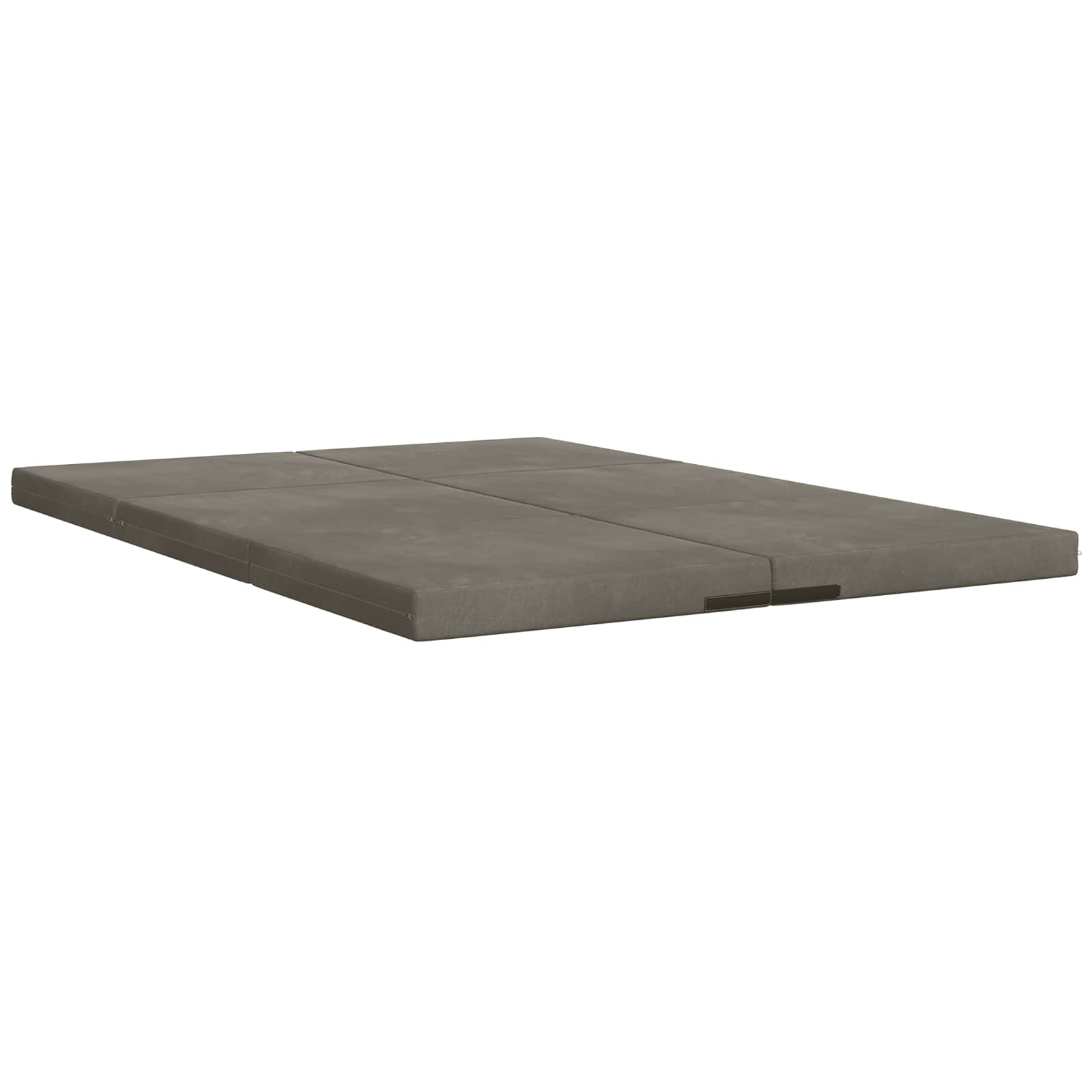 Klappsofa Bett 140 x 67 x 15 cm Hellgrau