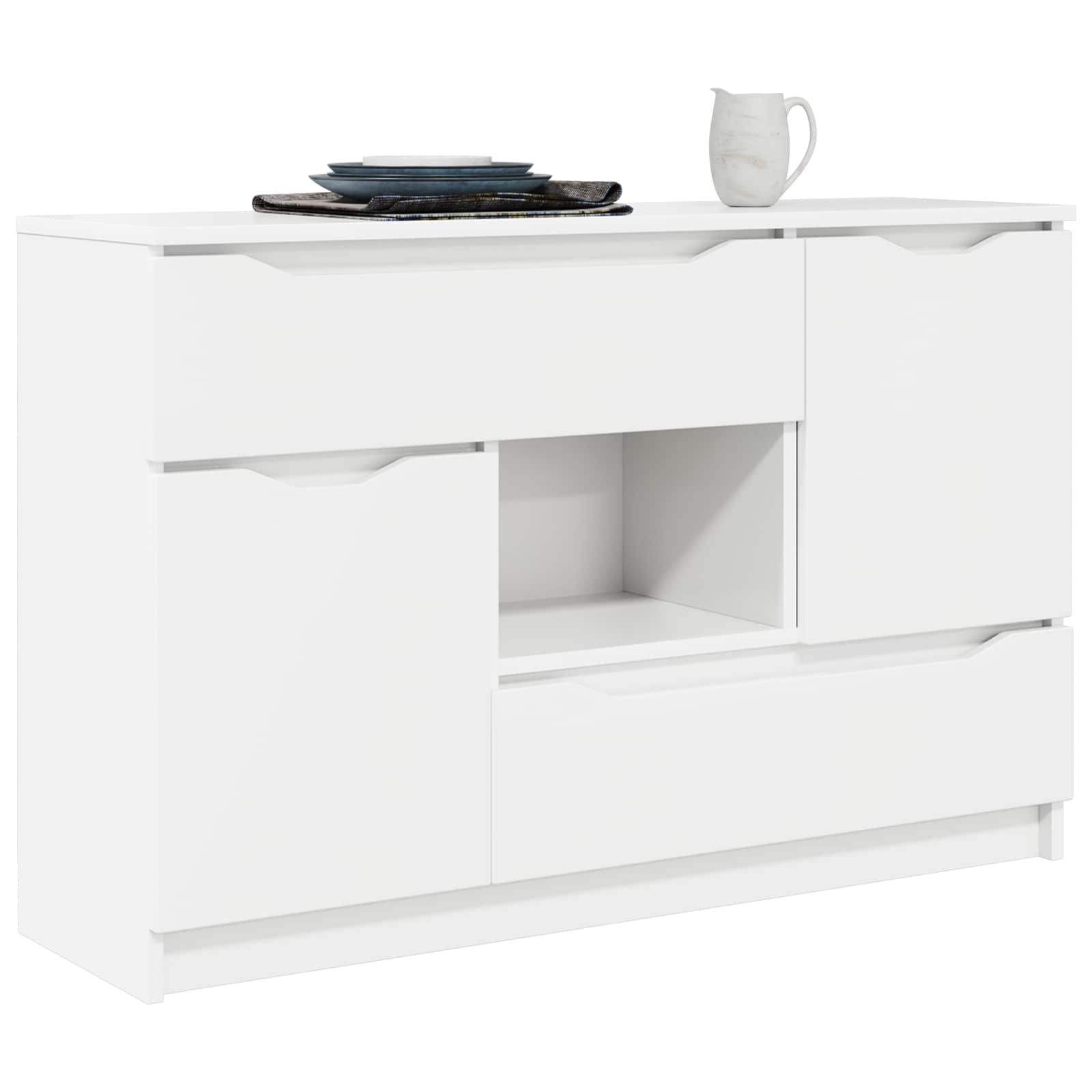 Sideboard Weiß 100 x 30 x 65,6 Holzwerkstoff