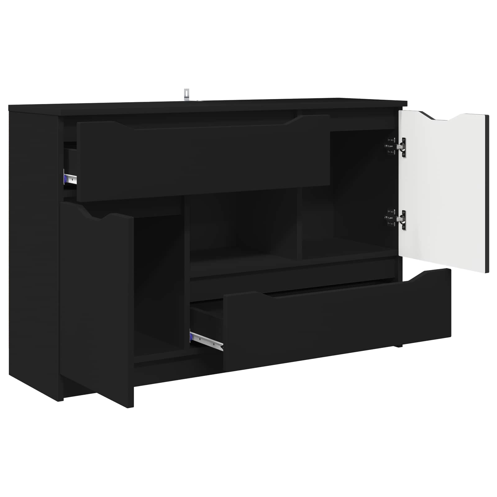 Sideboard Schwarz 100 x 30 x 65,6 Holzwerkstoff