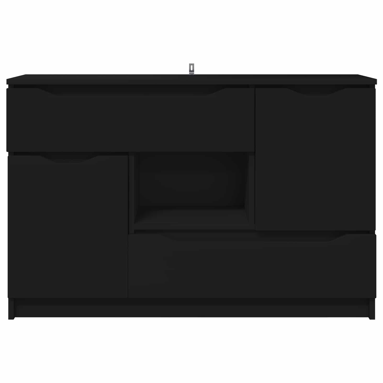 Sideboard Schwarz 100 x 30 x 65,6 Holzwerkstoff