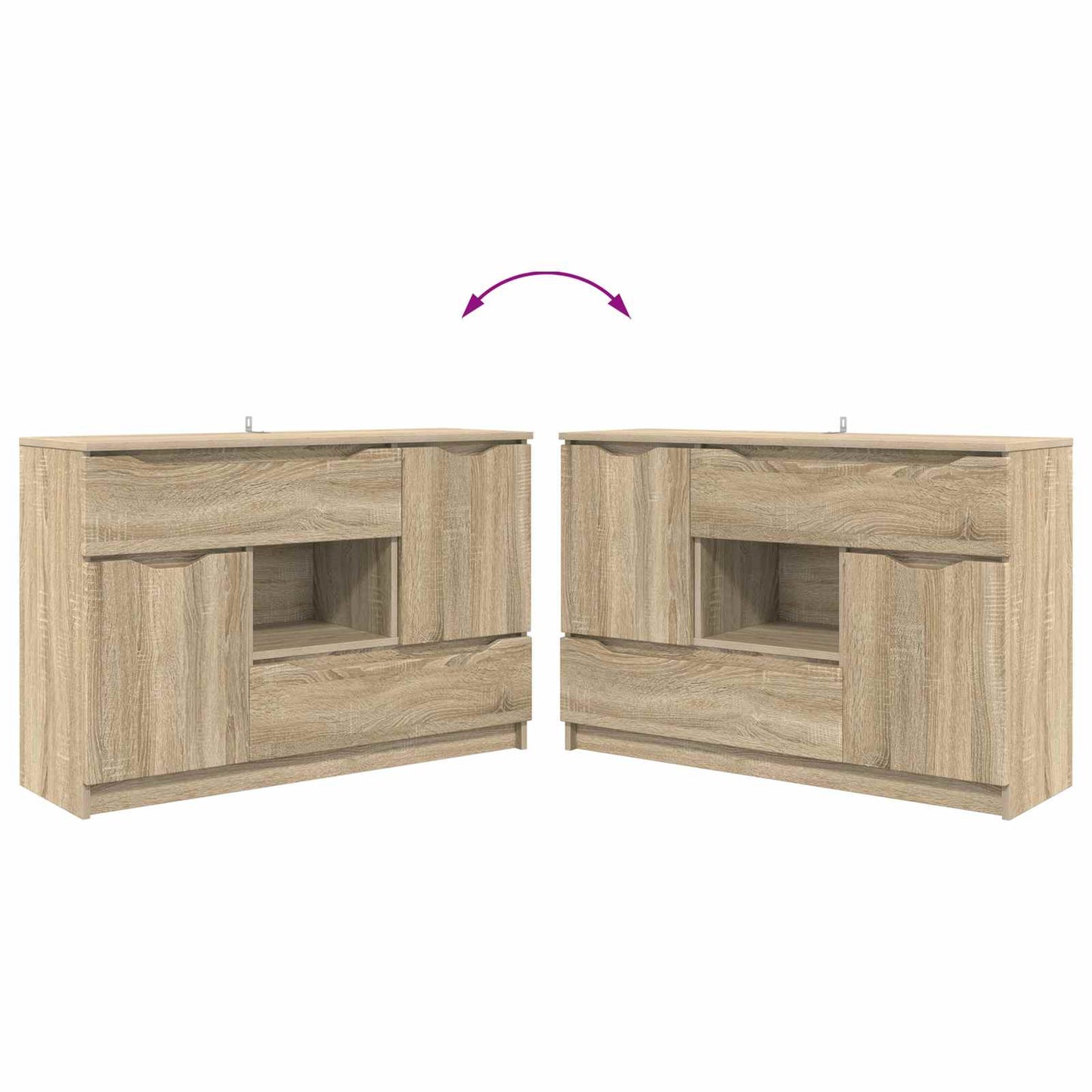 Sideboard Sonoma-Eiche 100 x 30 x 65,6 Holzwerkstoff